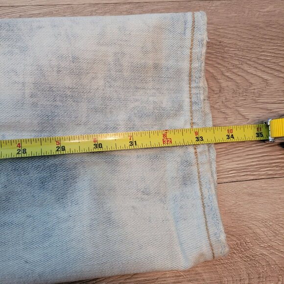 American Eagle Jeans 18 L Skinny Bleach Wash Mid Rise Ripped Denim - Picture 9 of 11